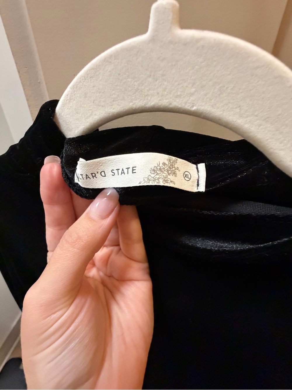 Altar’d State Black Sleeveless Velvet Dress - Picture 2 of 2